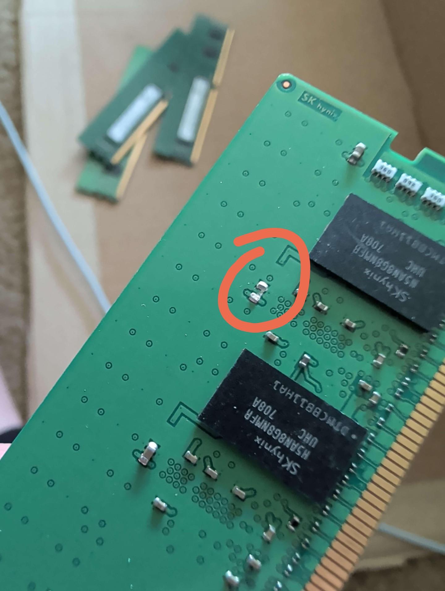 RAM missing a capacitor.